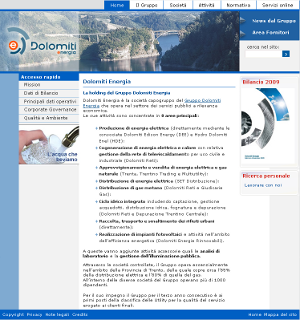 Il portale del Gruppo Dolomiti Energia