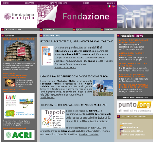 Il sito di Fondazione Cariplo