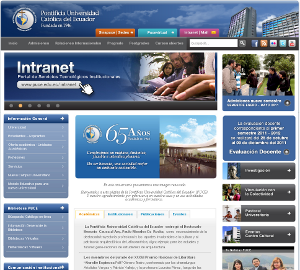 Sito Web dell'Università Pontificia dell'Ecuador