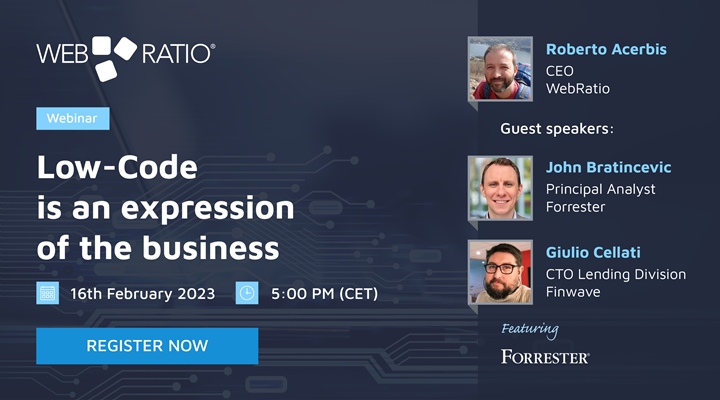 Webinar “Low-Code is an expression of the business”