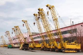 line of excavators that can be managed or localized