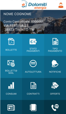 dolomiti energia app mobile screenshoot
